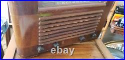 Vintage CORONADO Short Wave Tube Radio Wood Cabinet Parts Repair Art Deco