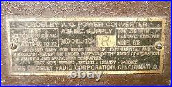Vintage CROSLEY A. C. POWER CONVERTER Tested/Wokring MODEL 104R for 602