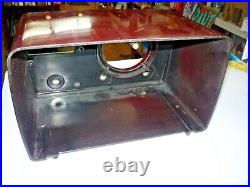 Vintage CROSLEY tube Radio E-30 MN Model Maroon BURGANDY CASE CABINET