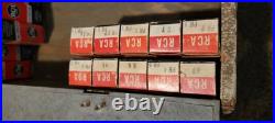 Vintage Carry All Vacuum Tube Radio TV Repair Caddy Case Box with Tubes UNTESTED