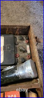 Vintage Carry All Vacuum Tube Radio TV Repair Caddy Case Box with Tubes UNTESTED