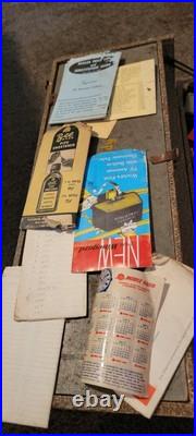 Vintage Carry All Vacuum Tube Radio TV Repair Caddy Case Box with Tubes UNTESTED