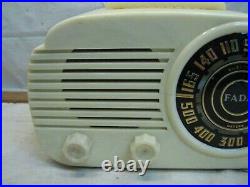 Vintage Clean 1940s Fada 845 Radio The Cloud Art Deco Vacuum Tube Am Alabaster