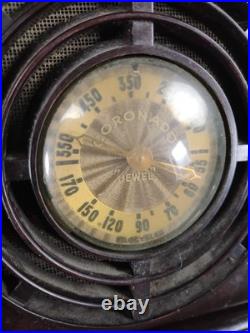 Vintage Coronado'Jewel' Bakelite AM tube Radio Model 43-8160 1947 Art Deco