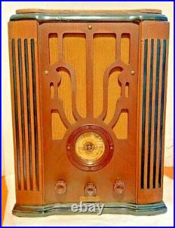 Vintage Coronado Tombestone Radio Escutchon And Dial Glass! Works