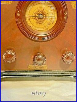 Vintage Coronado Tombestone Radio Escutchon And Dial Glass! Works