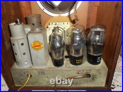 Vintage Coronado Tombstone Tube Radio Nice Original Finish! Works! Sold As Is