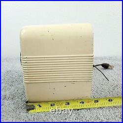 Vintage Coronado Tube Radio Model 43-8201 AM Tabletop 1950's MCM White Works