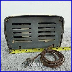 Vintage Coronado Tube Radio Model 43-8201 AM Tabletop 1950's MCM White Works