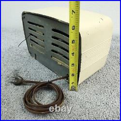 Vintage Coronado Tube Radio Model 43-8201 AM Tabletop 1950's MCM White Works
