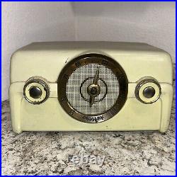 Vintage Crosley 10 137 Tube Radio Mint Gold Art Deco