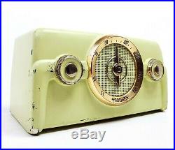 Vintage Crosley 1950 Bakelite Tube Radio 10-136 E Dashboard Green Yellow Works
