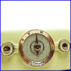 Vintage Crosley 1950 Bakelite Tube Radio 10-136 E Dashboard Green Yellow Works