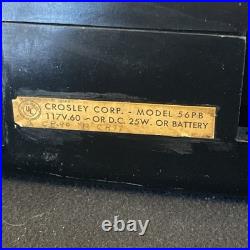 Vintage Crosley 56PB Bakelite Tube Radio Classic Brown 1900-1940 Original Works