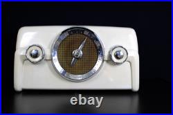 Vintage Crosley Antique Dashboard Type Auto Near Mint Chrome Trim Bakelite Radio