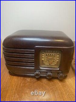Vintage Crosley Bakelite Am Radio Model 13-AE See Condition