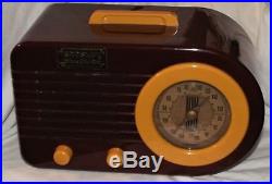 Vintage Crosley Collectors Series Fada Bullet Retro Art Deco Radio-maroon