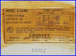 Vintage Crosley D-25 1950s Dashboard Radio/Clock Radio