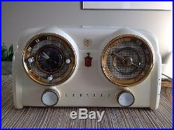 Vintage Crosley D-25 Dashboard Radio Alarm Clock, Phono, Timer, Plug, Bakelite