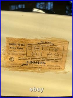 Vintage Crosley Dashboard Tube Radio, Model 10-135, White, ca. 1950