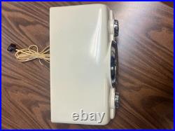 Vintage Crosley Dashboard Tube Radio, Model 10-135, White, ca. 1950