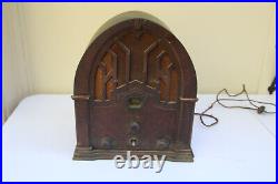Vintage Crosley Model 179 Cathedral Table Radio for restoration