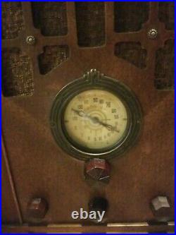 Vintage Crosley Model 6H2 Tombstone Radio Restored Working Looks Great