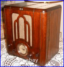 Vintage Crosley Tombstone Tube Radio 515 Serviced! Nice & Works! Sold As Is