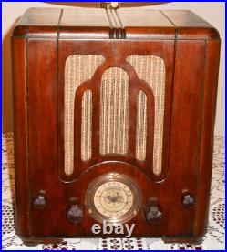 Vintage Crosley Tombstone Tube Radio 515 Serviced! Nice & Works! Sold As Is