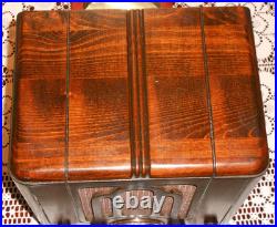 Vintage Crosley Tombstone Tube Radio 515 Serviced! Nice & Works! Sold As Is