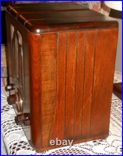 Vintage Crosley Tombstone Tube Radio 515 Serviced! Nice & Works! Sold As Is