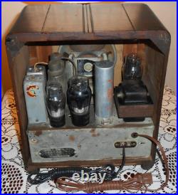 Vintage Crosley Tombstone Tube Radio 515 Serviced! Nice & Works! Sold As Is