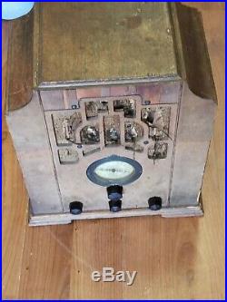 Vintage Crosley Tombstone Tube Radio MagnavoxModel 6H2 1930-40's Free Ship