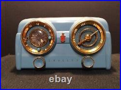 Vintage Crosley Tube Radio clock & radio work D-25-WE 1953 Dashboard