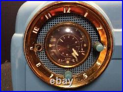 Vintage Crosley Tube Radio clock & radio work D-25-WE 1953 Dashboard