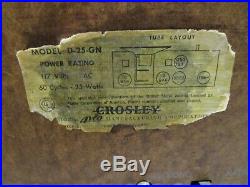 Vintage Crosley Tube Type Clock Radio Nice & Works