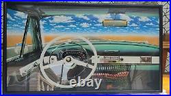 Vintage DAPY Paris Poster Radio Cadillac Dashboard Clock- New