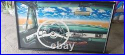 Vintage DAPY Paris Poster Radio Cadillac Dashboard Clock- New