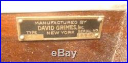 Vintage DAVID GRIMES BABY GRAND DUPLEX 5-B RADIO Untested radio with 1 globe tube