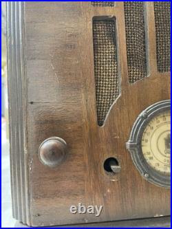 Vintage Delco 1105 Tube Radio For Restore Untested As Is