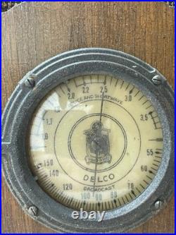 Vintage Delco 1105 Tube Radio For Restore Untested As Is