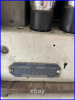 Vintage Delco 1105 Tube Radio For Restore Untested As Is