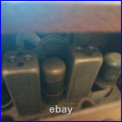 Vintage Delco Tube Radio Model R-1229 Wood Cabinet Tested Working SEEDESCRIPTION