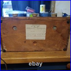 Vintage Delco Tube Radio Model R-1229 Wood Cabinet Tested Working SEEDESCRIPTION