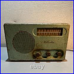 Vintage Detrola Model 568 Tube Radio Green Metal Cabinet 1940s Untested