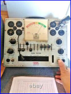 Vintage EICO 625 Ham Radio Electron Vacuum Tube Tester with Setups