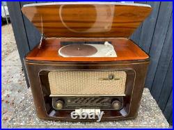 Vintage EMUD Phono record tube radio console German vintage siemens