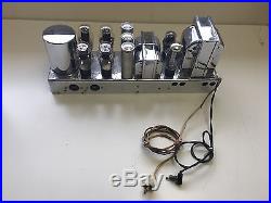Vintage E. H. Scott Radio Sylvania 2A3 Tube Amplifier Chrome Untested As Is RARE