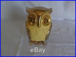 Vintage Eames Era Jeweled Eyes Owl Clock Radio