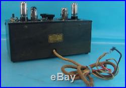 Vintage Early Wooden 2-Way Radiola Model 3A Battery Tube Radio With Cloth Cord